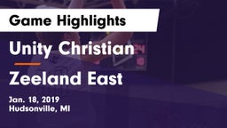 Unity Christian  vs Zeeland East  Game Highlights - Jan. 18, 2019