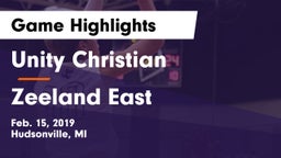 Unity Christian  vs Zeeland East  Game Highlights - Feb. 15, 2019