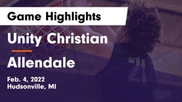 Unity Christian  vs Allendale  Game Highlights - Feb. 4, 2022