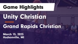 Unity Christian  vs Grand Rapids Christian  Game Highlights - March 15, 2023