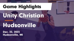 Unity Christian  vs Hudsonville  Game Highlights - Dec. 22, 2023