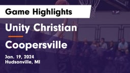 Unity Christian  vs Coopersville  Game Highlights - Jan. 19, 2024