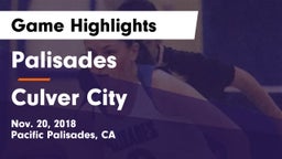 Palisades  vs Culver City  Game Highlights - Nov. 20, 2018