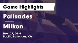 Palisades  vs Milken Game Highlights - Nov. 29, 2018