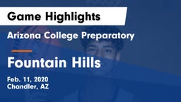 Arizona College Preparatory  vs Fountain Hills  Game Highlights - Feb. 11, 2020