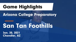 Arizona College Preparatory  vs San Tan Foothills  Game Highlights - Jan. 20, 2021