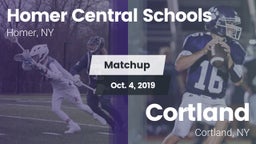 Matchup: Homer Central vs. Cortland  2019