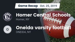 Recap: Homer Central Schools vs. Oneida varsity football 2019