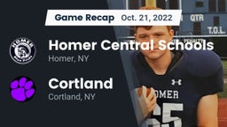 Recap: Homer Central Schools vs. Cortland  2022