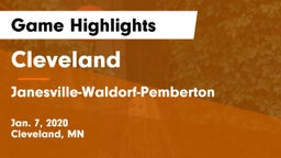 Cleveland  vs Janesville-Waldorf-Pemberton  Game Highlights - Jan. 7, 2020