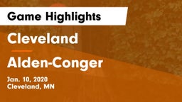 Cleveland  vs Alden-Conger  Game Highlights - Jan. 10, 2020