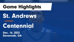 St. Andrews  vs Centennial  Game Highlights - Dec. 16, 2022