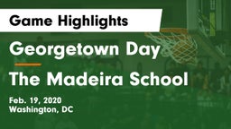 Georgetown Day  vs The Madeira School Game Highlights - Feb. 19, 2020