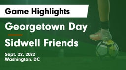 Georgetown Day  vs Sidwell Friends  Game Highlights - Sept. 22, 2022