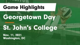 Georgetown Day  vs St. John's College  Game Highlights - Nov. 11, 2021