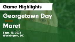 Georgetown Day  vs Maret  Game Highlights - Sept. 10, 2022