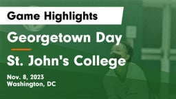 Georgetown Day  vs St. John's College  Game Highlights - Nov. 8, 2023