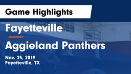 Fayetteville  vs Aggieland Panthers Game Highlights - Nov. 25, 2019