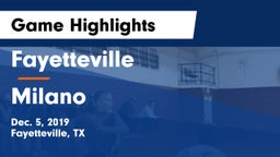 Fayetteville  vs Milano  Game Highlights - Dec. 5, 2019