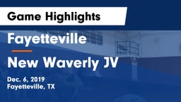 Fayetteville  vs New Waverly JV Game Highlights - Dec. 6, 2019