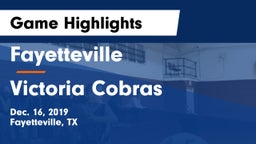 Fayetteville  vs Victoria Cobras Game Highlights - Dec. 16, 2019