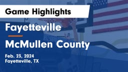 Fayetteville  vs McMullen County Game Highlights - Feb. 23, 2024