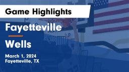 Fayetteville  vs Wells Game Highlights - March 1, 2024
