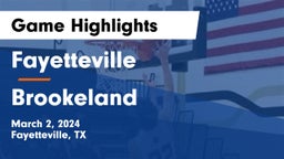 Fayetteville  vs Brookeland Game Highlights - March 2, 2024