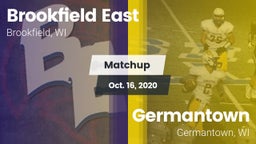 Matchup: Brookfield East vs. Germantown  2020
