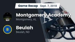 Recap: Montgomery Academy  vs. Beulah  2018