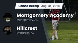Recap: Montgomery Academy  vs. Hillcrest  2018