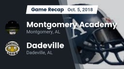 Recap: Montgomery Academy  vs. Dadeville  2018