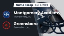 Recap: Montgomery Academy  vs. Greensboro  2020