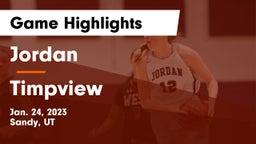 Jordan  vs Timpview  Game Highlights - Jan. 24, 2023
