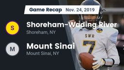 Recap: Shoreham-Wading River  vs. Mount Sinai  2019