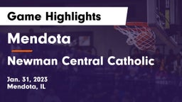 Mendota  vs Newman Central Catholic  Game Highlights - Jan. 31, 2023