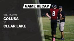 Recap: Colusa  vs. Clear Lake High Scho 2015