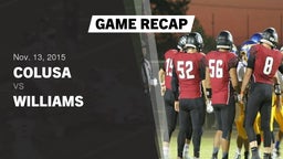 Recap: Colusa  vs. Williams  2015