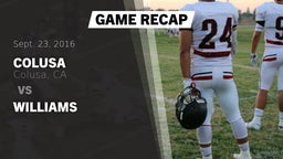 Recap: Colusa  vs. Williams  2016