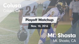 Matchup: Colusa vs. Mt. Shasta  2016