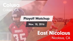 Matchup: Colusa vs. East Nicolaus  2016