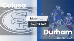 Matchup: Colusa vs. Durham  2017