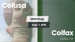 Matchup: Colusa vs. Colfax  2018