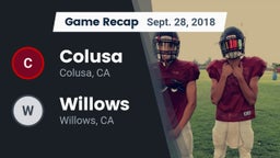 Recap: Colusa  vs. Willows  2018