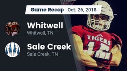 Recap: Whitwell  vs. Sale Creek  2018