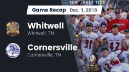 Recap: Whitwell  vs. Cornersville  2018