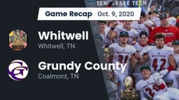 Recap: Whitwell  vs. Grundy County  2020