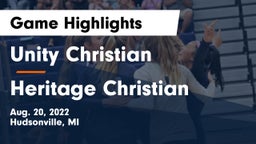 Unity Christian  vs Heritage Christian Game Highlights - Aug. 20, 2022