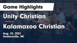 Unity Christian  vs Kalamazoo Christian  Game Highlights - Aug. 23, 2022