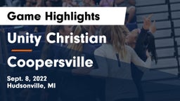 Unity Christian  vs Coopersville  Game Highlights - Sept. 8, 2022